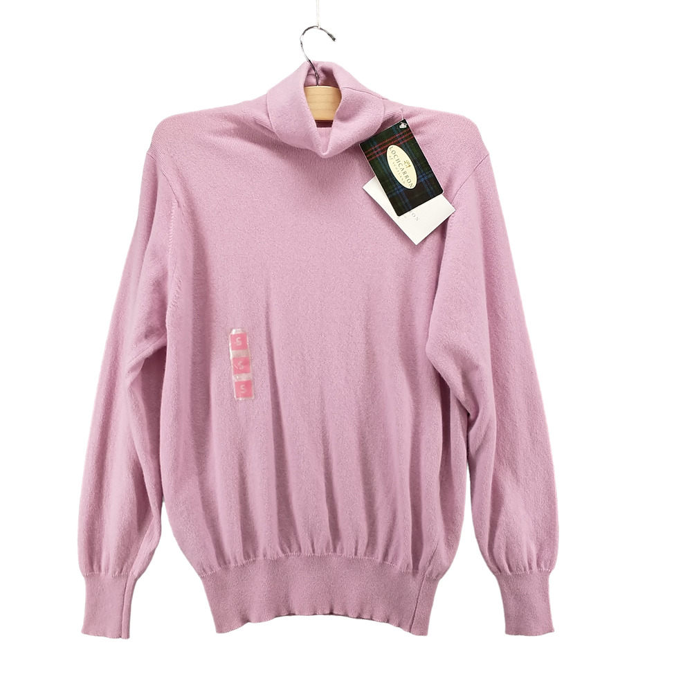 Lochcarron Of Scotland Womens Turtleneck Knit Sweater Pink Small Pullover W/Tags